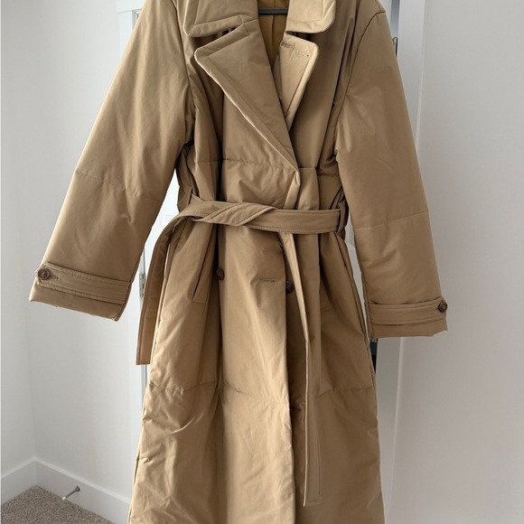 Free People Stylish Tan Trench Coat - Picture 2 of 4